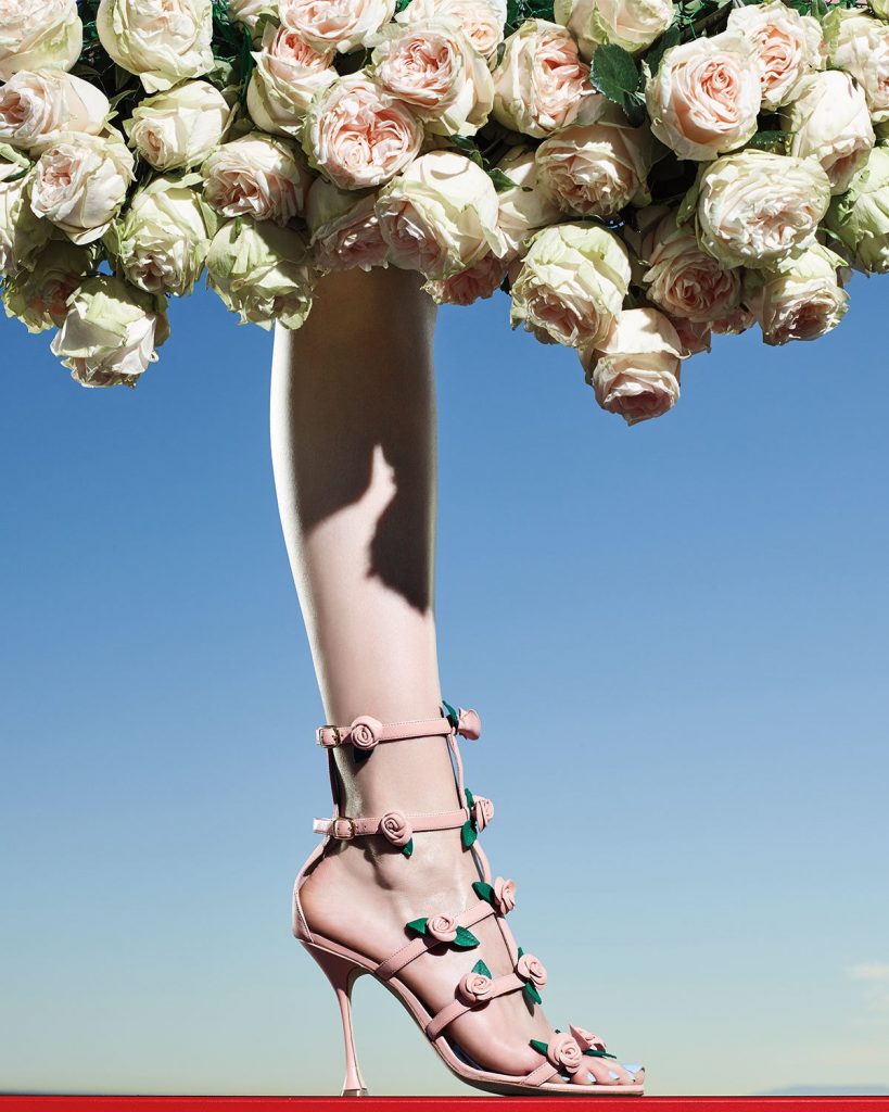 manolo blahnik flower shoes
